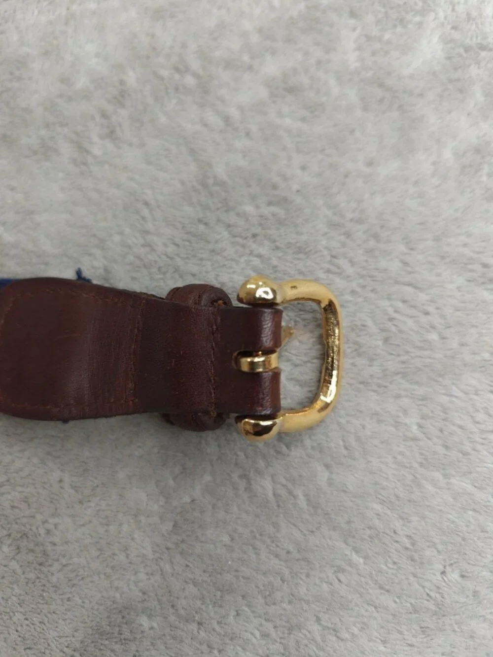 Alynn Margarita Theme Canvas Ribbon Belt Sz 30/34 Leather Ends  Vintage